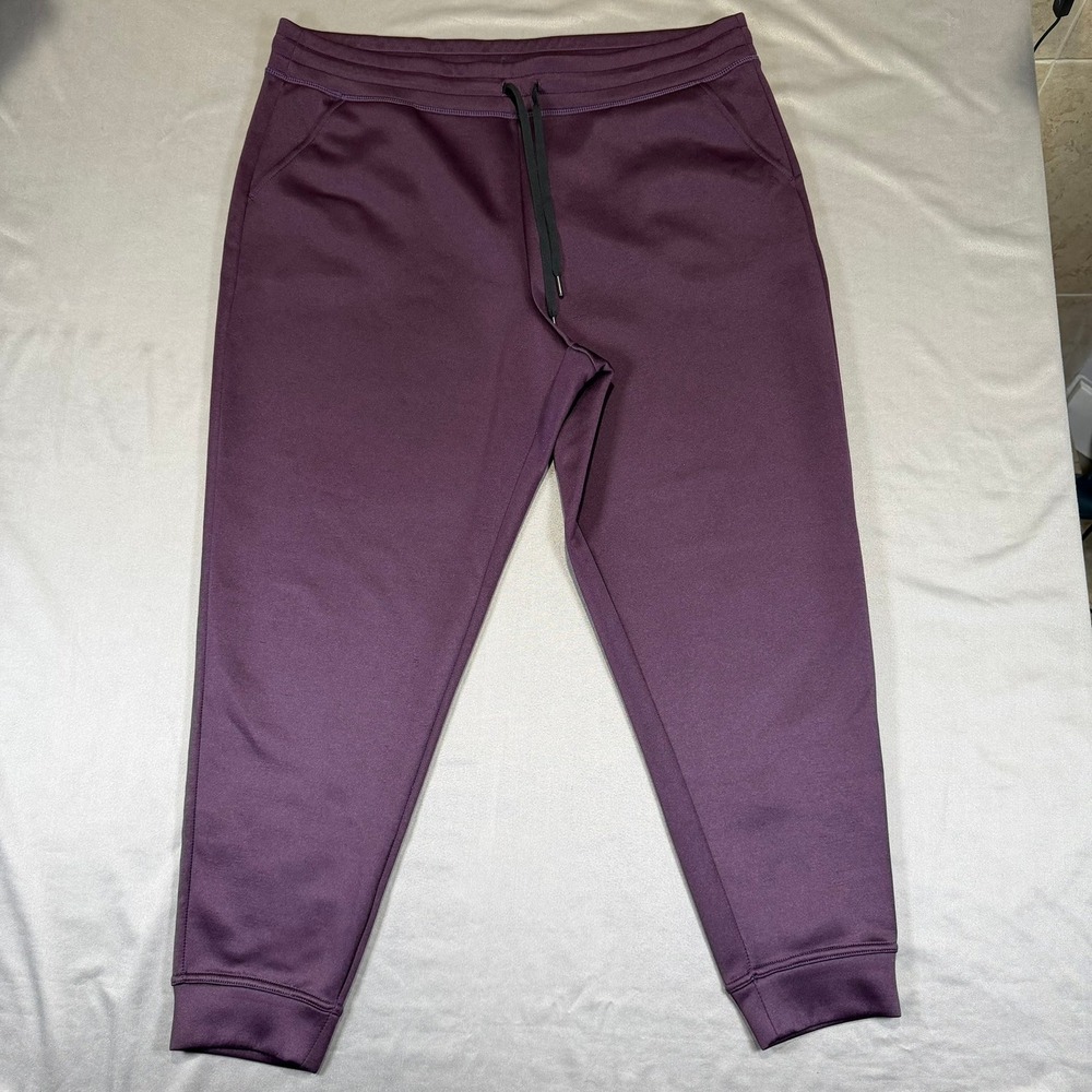 32 Degrees Heat Joggers Womens XL Purple Drawstring Stretch Athletic Loungewear